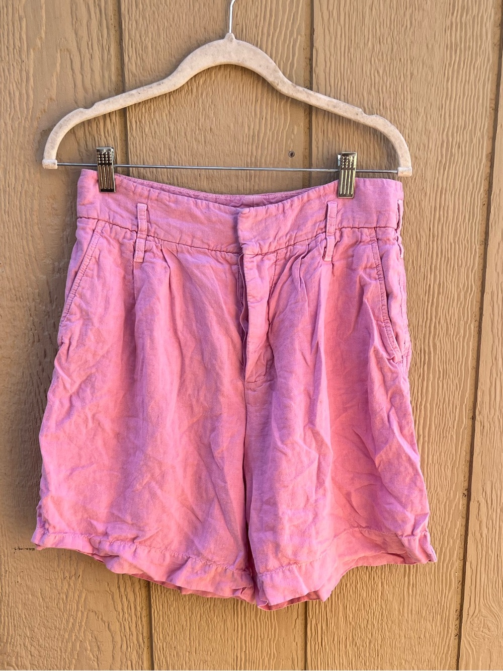 ZARA Studio Rose Bermuda Linen Shorts S
